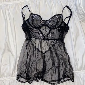 Victoria’s Secret Black Lace Lingerie 34B
